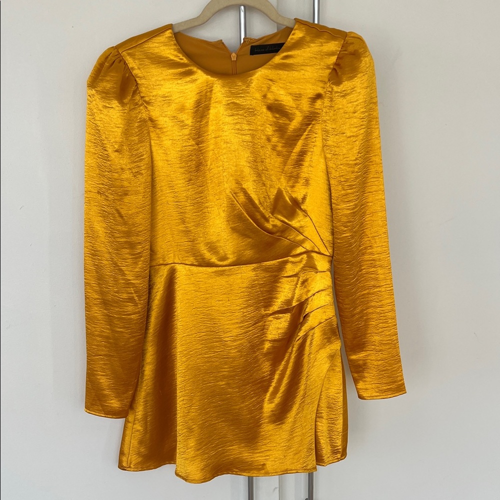 House of Harlow 1960 Gold Long Sleeve Dress